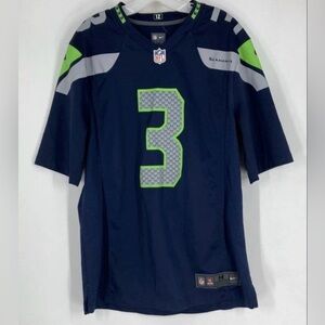 Russell Wilson Authentic Blue Seattle Seahawks Nike NFL ON FIELD Football Jersey